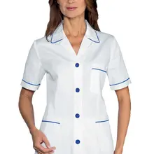 Женская туника из хлопка с голубыми краями