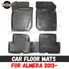 Автомобильные коврики для чехол для Nissan Almera 2013-Резина 1 комплект/4 шт или 2 шт аксессуары защита ковра украшения