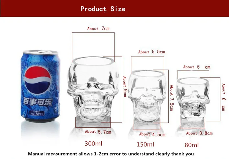 YIBO, 80 мл, 150 мл, 300 мл, стеклянная чашка с черепом, креативное стекло, пивное стекло, виски, для дома, вечерние, Коктейльные, для приема напитков, оборудование