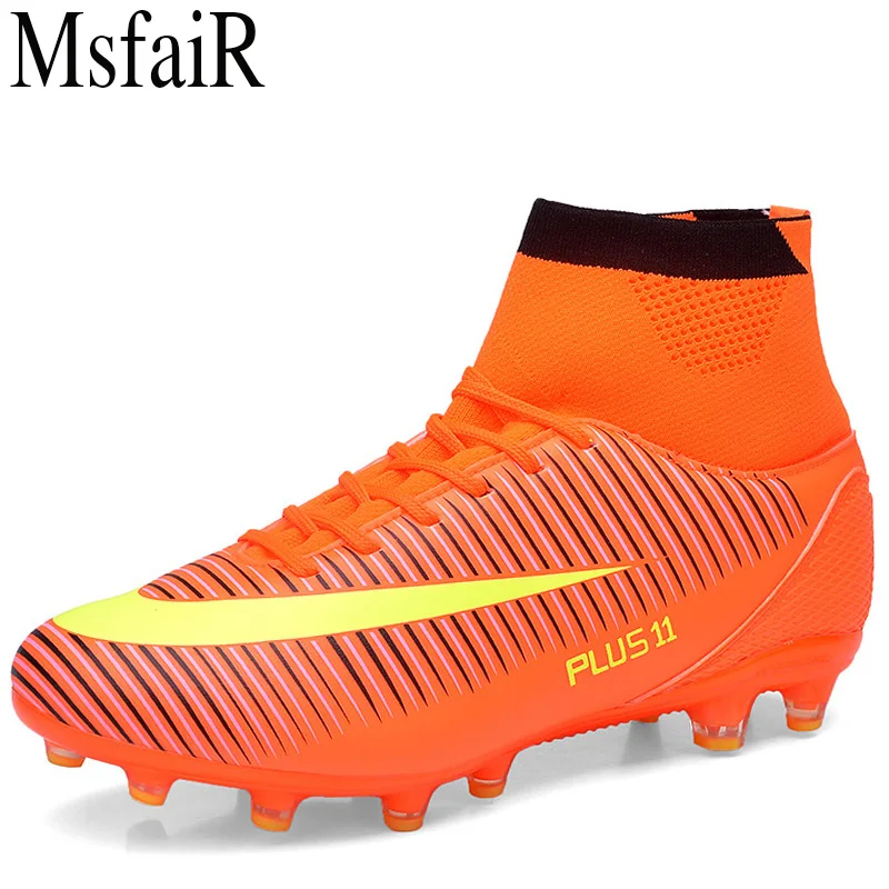 

MSFAIR Men Boy Kids Soccer Shoes For Men Adults Men's Outdoor Cleats Shoes Man Brand Breathable High-top Sport Women's Sneakers