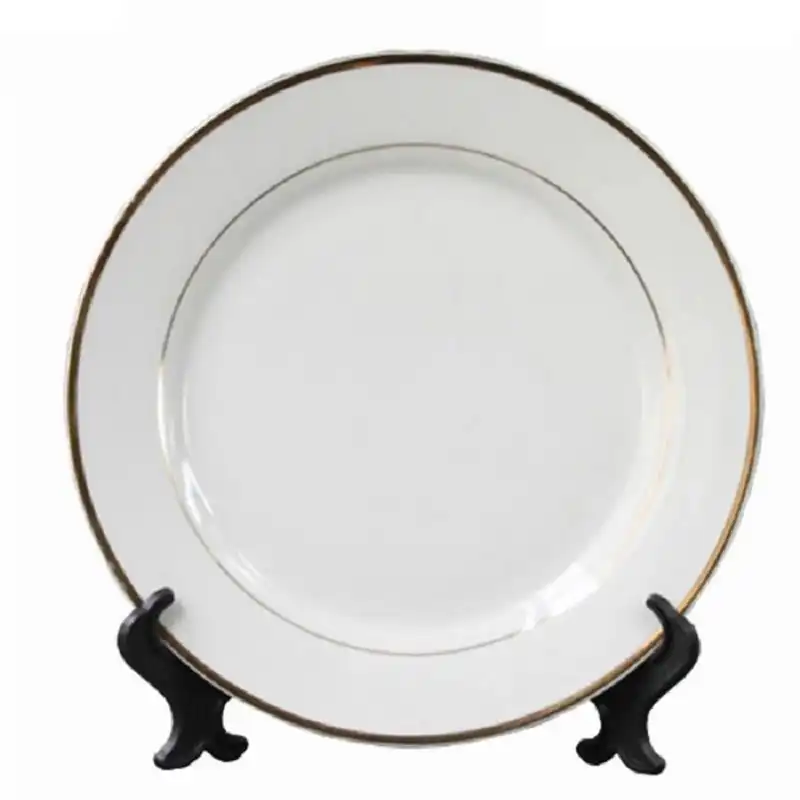 36 Pcs 10 Inch Double Emas Edge Sublimasi Piring Kosong Dilapisi Piring Keramik Hidangan Peralatan Makan Menyesuaikan Logo Dicetak Piring Aliexpress