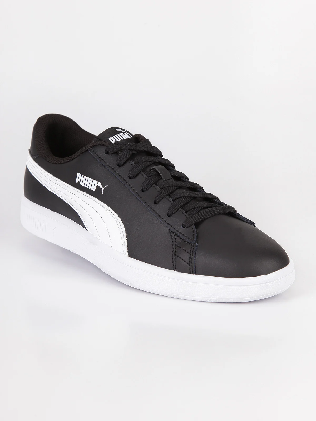 puma grey faux leather sport shoes