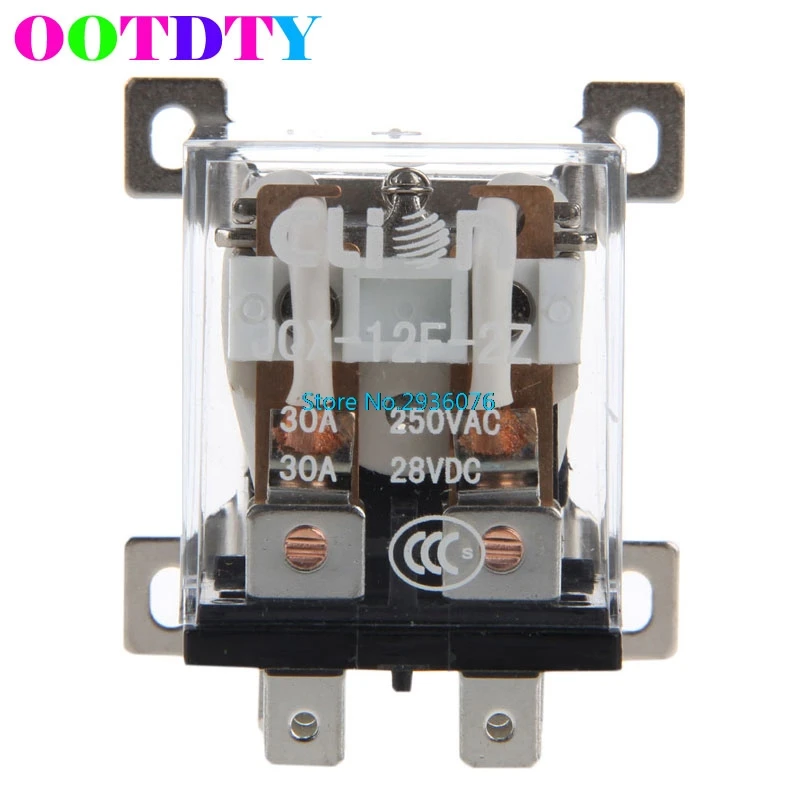 

Relay HHC71A JQX-12F DC 12V 2Z 30A Purpose Power Relay DPDT 8 Pins APR12_30