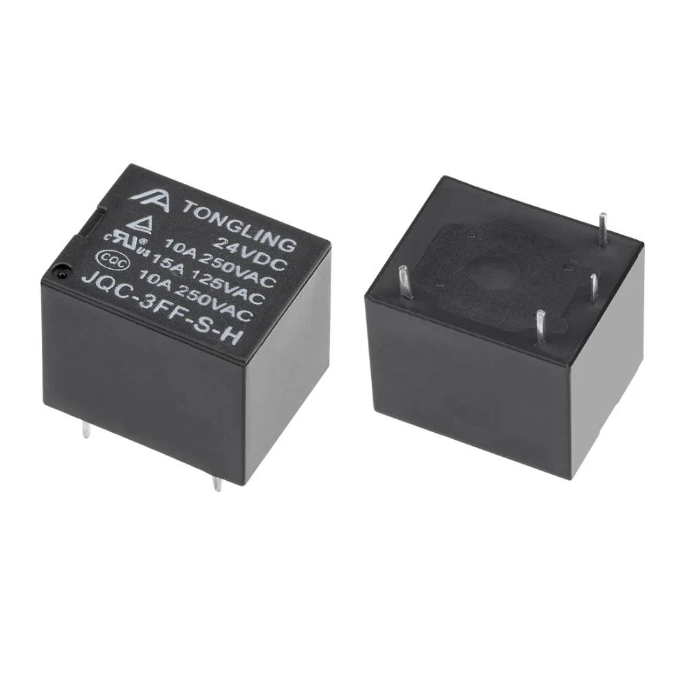UXCELL 5 шт. JQC-3FF-S-H DC 5/24 в реле катушка SPST 4 Pin PCB электромагнитное питания для