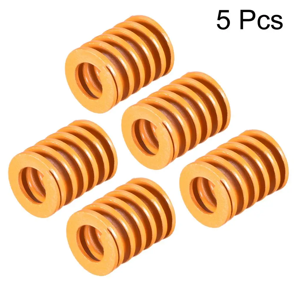 

UXCELL 5Pcs 14/16/20mm OD 25/30/40mm Long Spiral Stamping Light Load Compression Mould Die Spring Yellow for Applications