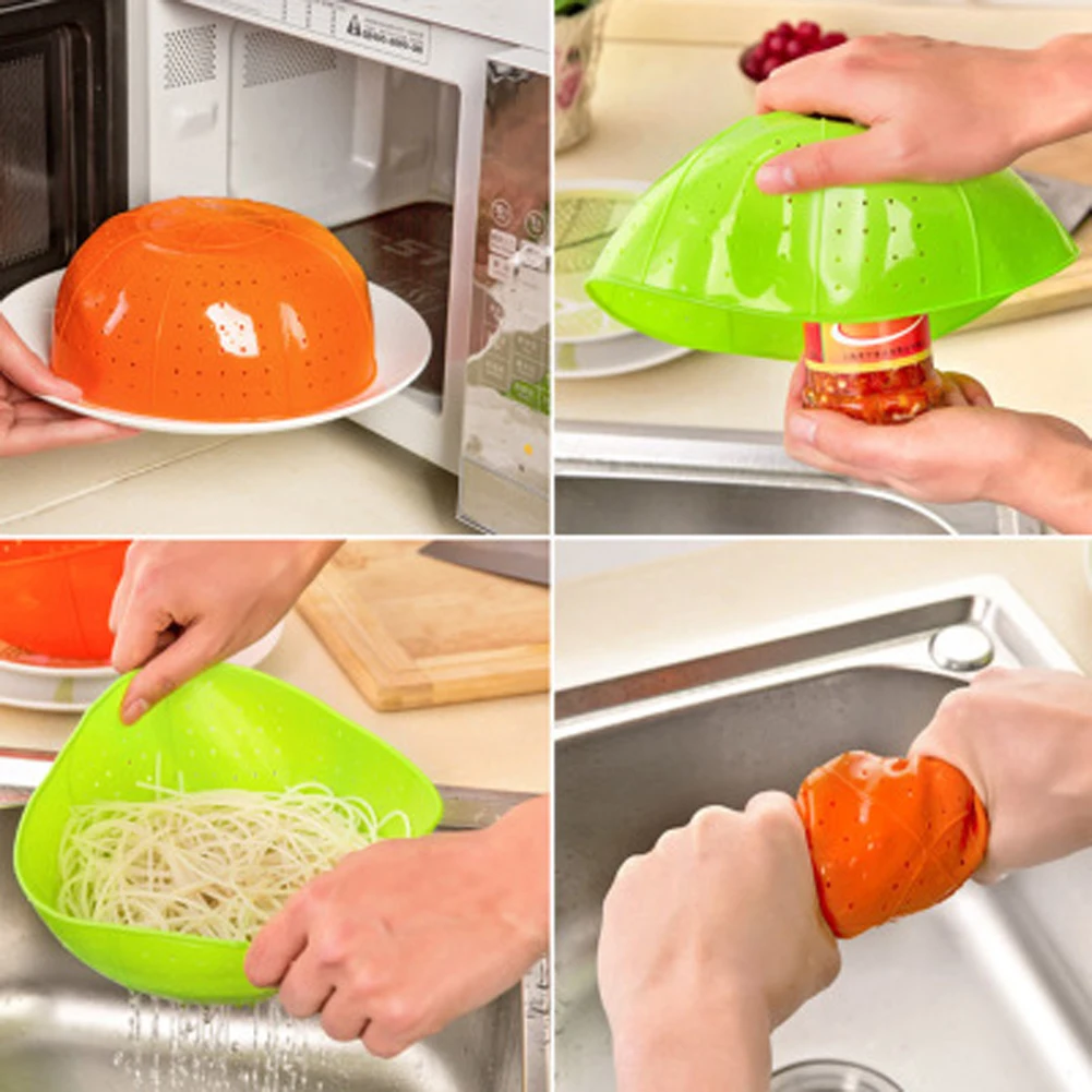 Useful Multifunction Silicone Kitchen Drain Basket Rice Washing