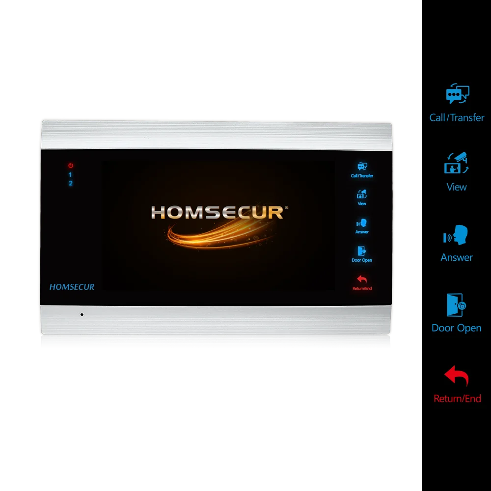 HOMSECUR " проводной AHD1.3MP видео и аудио умный дверной звонок с детектором движения, передача вызова, ИК ночного видения(BC031HD-B+ BM705HD-B