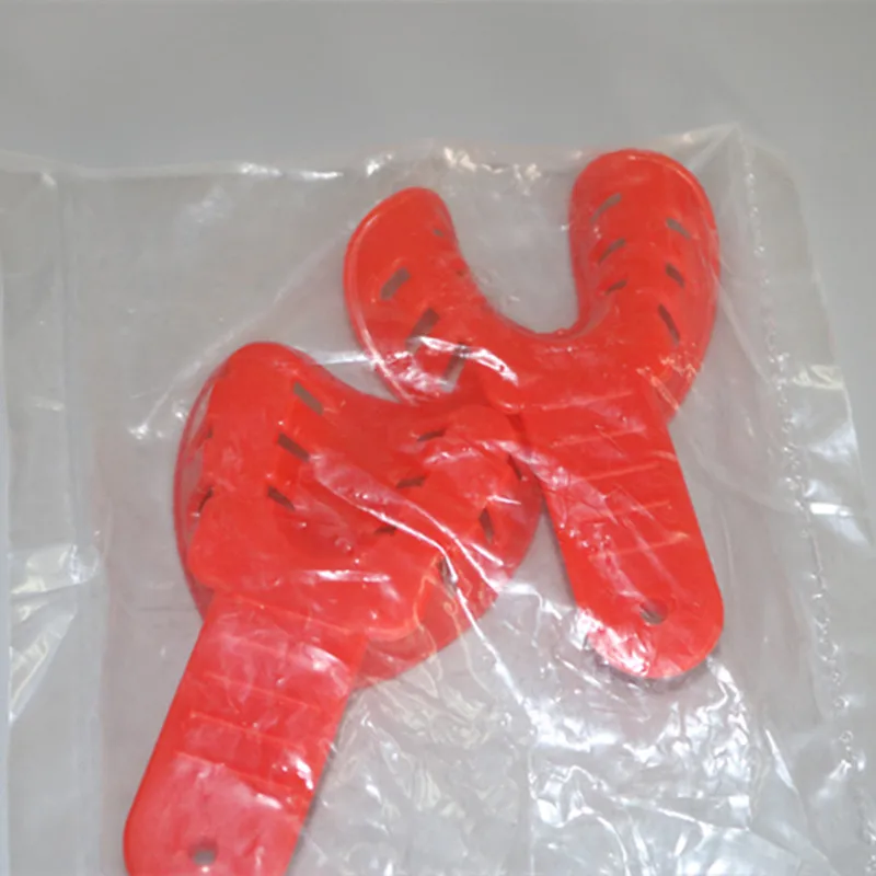 Оптовая продажа 100 шт. детские пластиковые подставки под зубные слепки держатель для зубов инструменты для ухода за полостью рта
