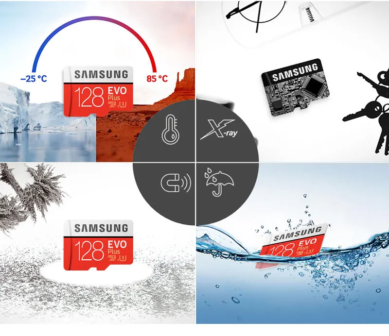 Карта памяти SAMSUNG EVO Plus, Micro SD, 32 ГБ, класс 10, U1, MicroSD карта C10, UHS-I, транс-флэш, 64 ГБ, 128 ГБ, 256 ГБ, U3, 4 K, Micro SDXC