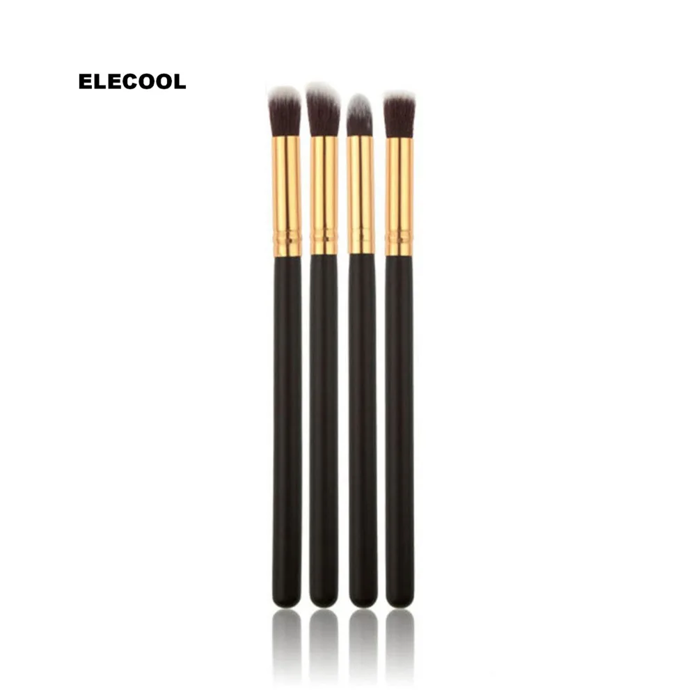 

4pcs Professional Mixed Eye Shadow Make Up Brushes Set Black Silver High Quality Basic Eye Eyebrow Cosmetics Brush Beauty Tools
