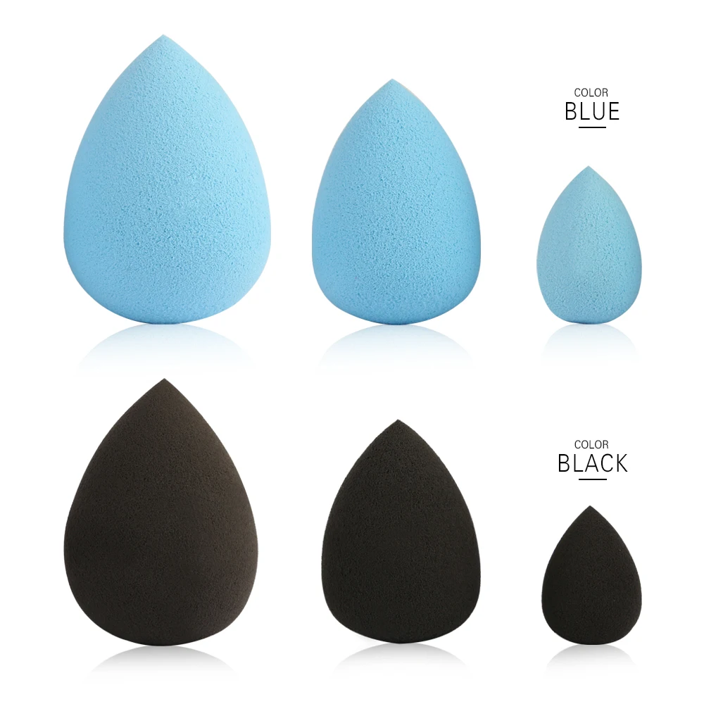 

4 Colors 3 pcs/set Great Beauty Sponge Makeup Blending Foundation Smooth Sponge Cosmetic Puff Cucurbit Water drop shape puff