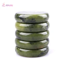HIMABM 5 Pieces Natural Green Xiuyan Jade Hot Spa Basalt Stone Massage Basalt Stone Lava Rocks 80*80*20mm wholesale HIMABM 5 Pieces Natural Green Xiuyan Jade Hot Spa Basalt Stone Massage Basalt Stone Lava Rocks 80*80*20mm wholesale