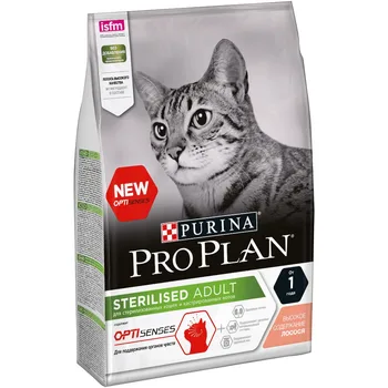 

Pro Plan dry food for sterilised cats and neutered cats (to maintain the sense organs), with salmon, Package, 3 kg x 4 pcs.
