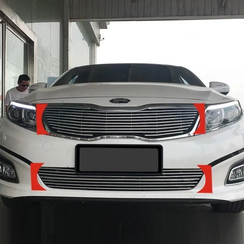 

Grille exterior promote automovil automobile parts protecter accessory modification mouldings trim car styling 14 FOR Kia K5