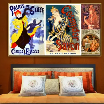 

Monopole Old Retro Advertising Vintage Posters Motif Photo Collage Canvas Painting Poster Print Wall Art Picture Room Wall Decor