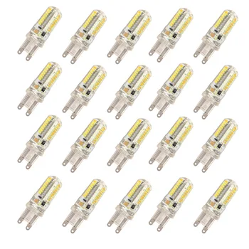 

20x 220V 230V G9 4W Silicone 64LED Bulb SMD3014 LED Corn Bulb Lamp LED Spotlight for Crystal Lamp Warm Cold White