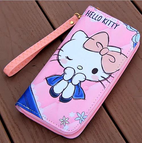 Новинка, Женский кошелек с милым рисунком Hello kitty и клатч, сумка для телефона KX-W7298 - Цвет: B