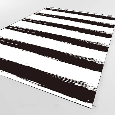 Else черный, белый цвет линии геометрический скандинавский 3d принт нескользящей микрофибры Гостиная Декоративные Современные моющийся коврик мат