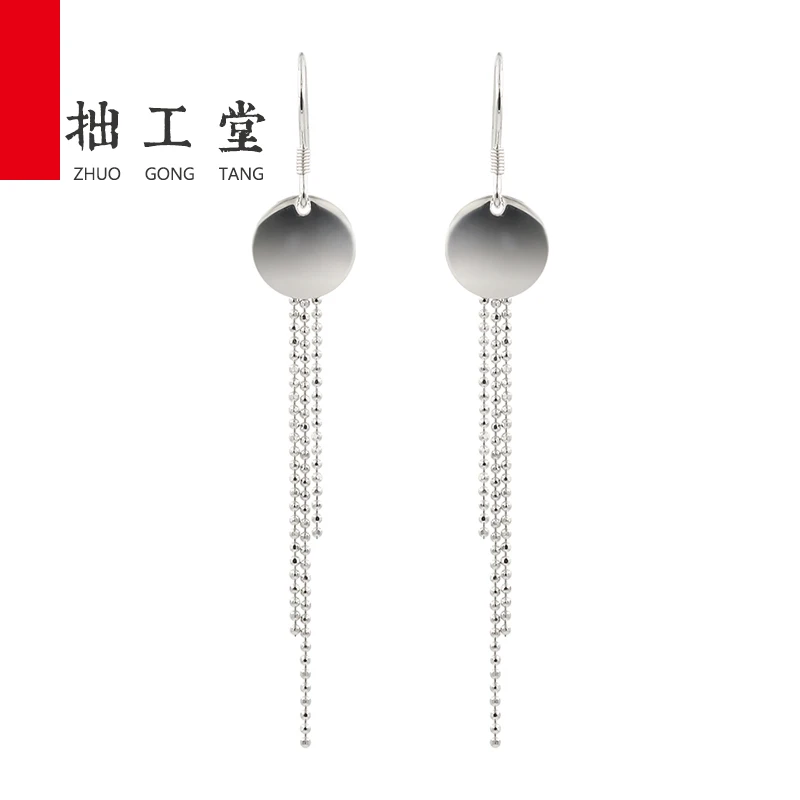 ZHUOGONGTANG 100% 925 пробы серебро серьги для Для женщин Fine Jewelry J8E3038