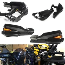 Мотоциклетный черный руль, ручная щетка, защитная рукоятка, защита для рук, светодиодный светильник для Yamaha FZ MT 09 XSR FZ09 MT09