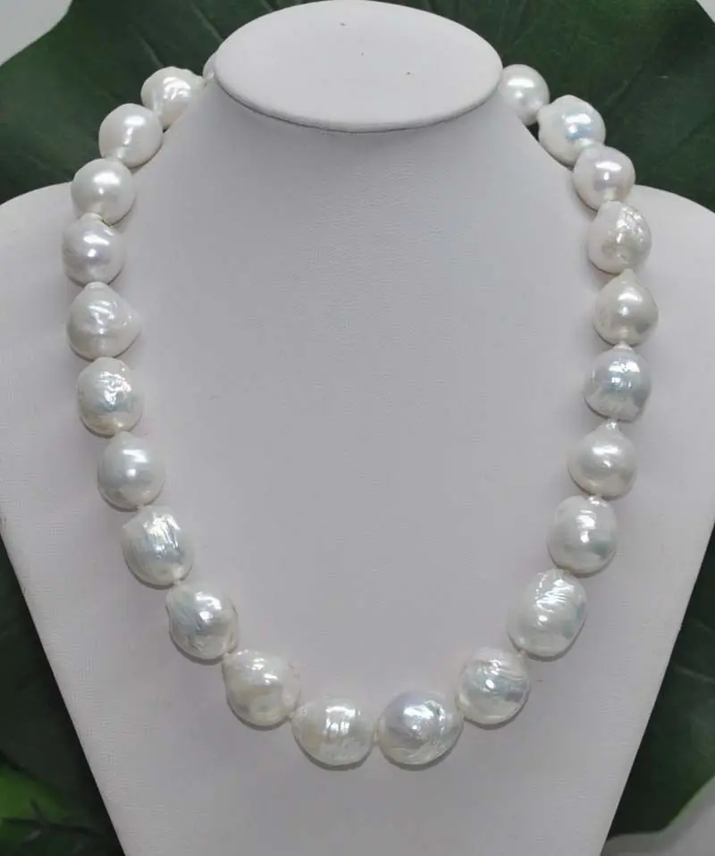 Fashion 22 mm South Sea Blanc Baroque Coquille Perles Collier 18/" AAA