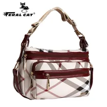 FERAL CAT Women Messenger Bags 2017 Fashion PVC Leather Small bolsas feminina Female Ladies Tote Handbags Women Crossbody Bag