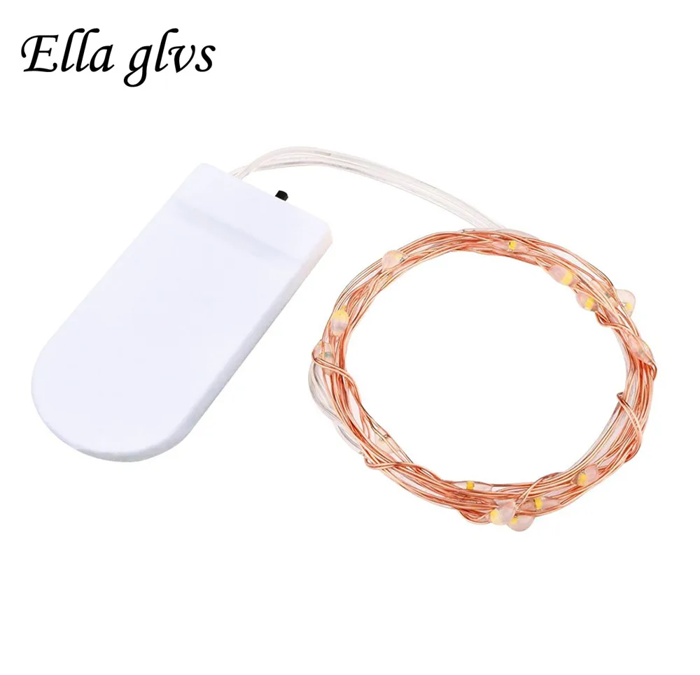 

Copper Wire String Lights 2M 20 Mini invisible LED Starry Fairy Light for Holiday Wedding Party Garden