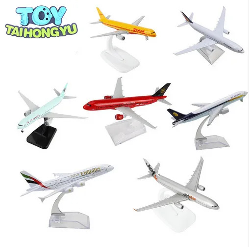 TAIHONGYU Boeing 777 380 320 747 757 330 Jet Star Air Airbus Canada DHL Emirates modèle d'avion avec Stand Collections de jouets moulés sous pression