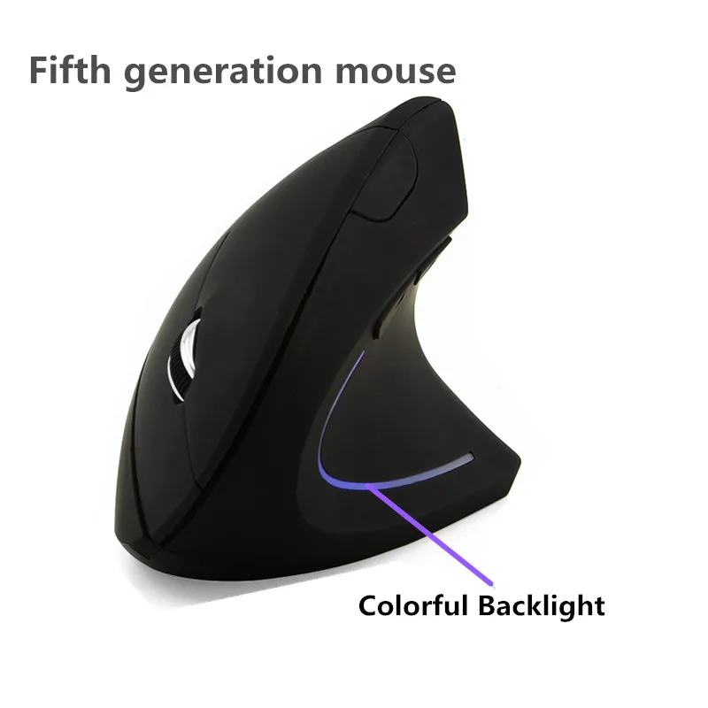 

Ergonomic Optical 2.4G 800/1200/1600DPI Colorful LightWireless Mouse Wrist Healing Vertical Mice with Mouse Pad Kit For PC