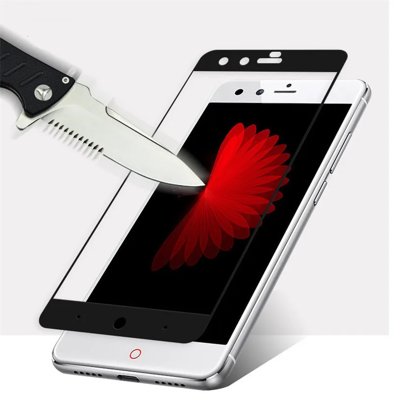 Полное покрытие из закаленного стекла для zte Nubia Z11 mini S Z981 A2 PLUS V8 M2 LITE Z17 MINI Защитная пленка для экрана цветная