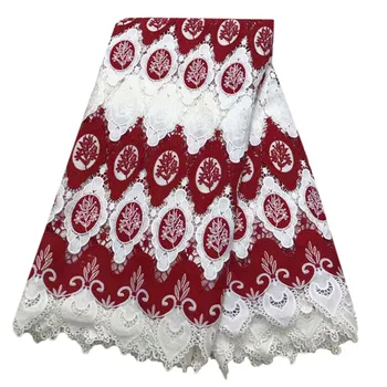 

High quality nigerian wedding african cord lace fabrics/most popular guipure cord lace fabric for party dress A979-2
