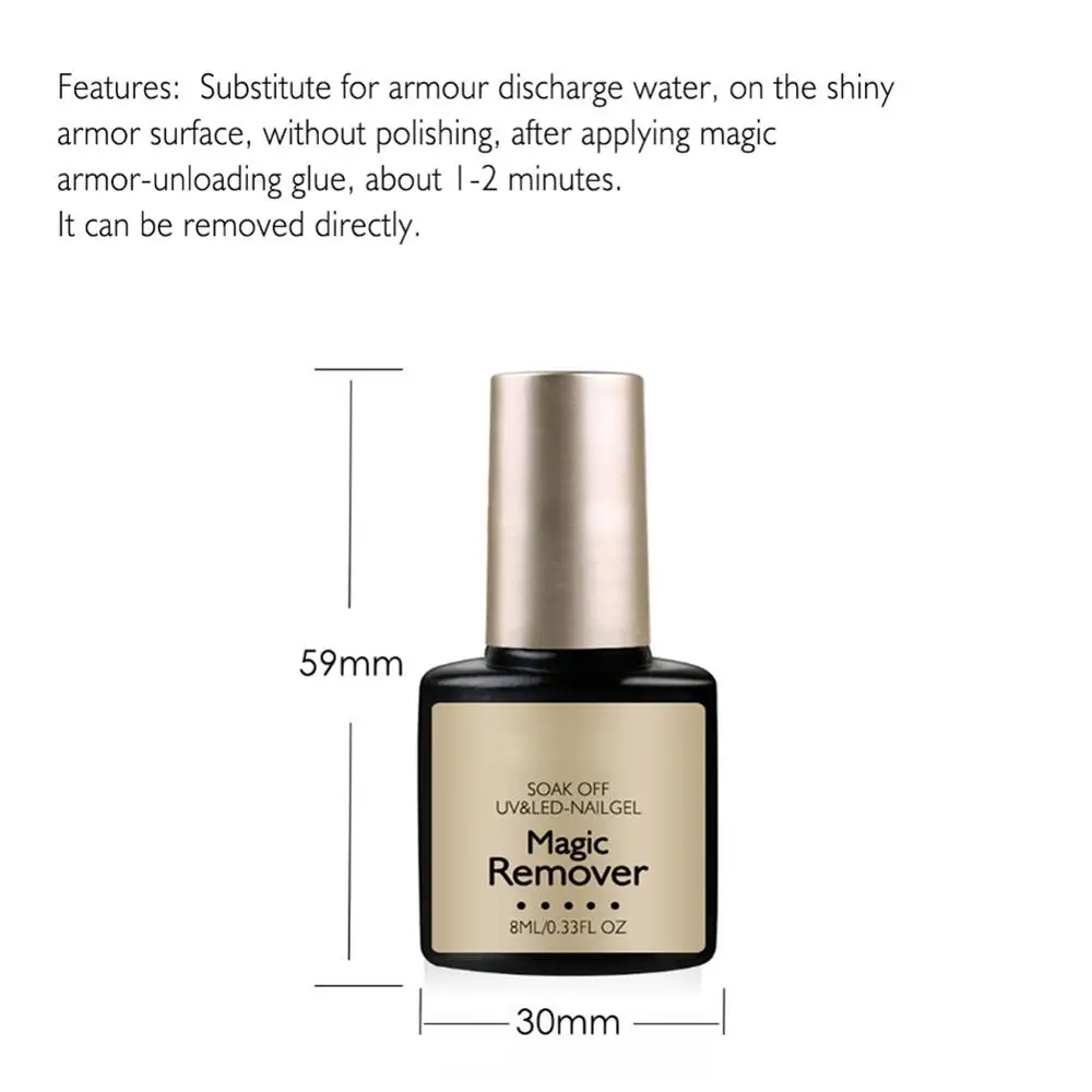 Magic Remover Gel Nail Polish Remover Cleaner Sticky Layer Manicure Tool Degreaser Liquid Remover Sticky Layer Manicure 8ml