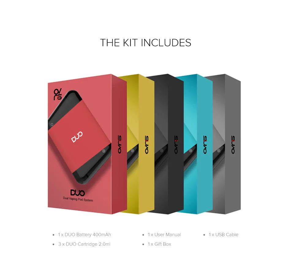 Набор Ovns Duo Pod, электронная сигарета с 400 мАч, мод, 2 мл, картридж, Vape бак