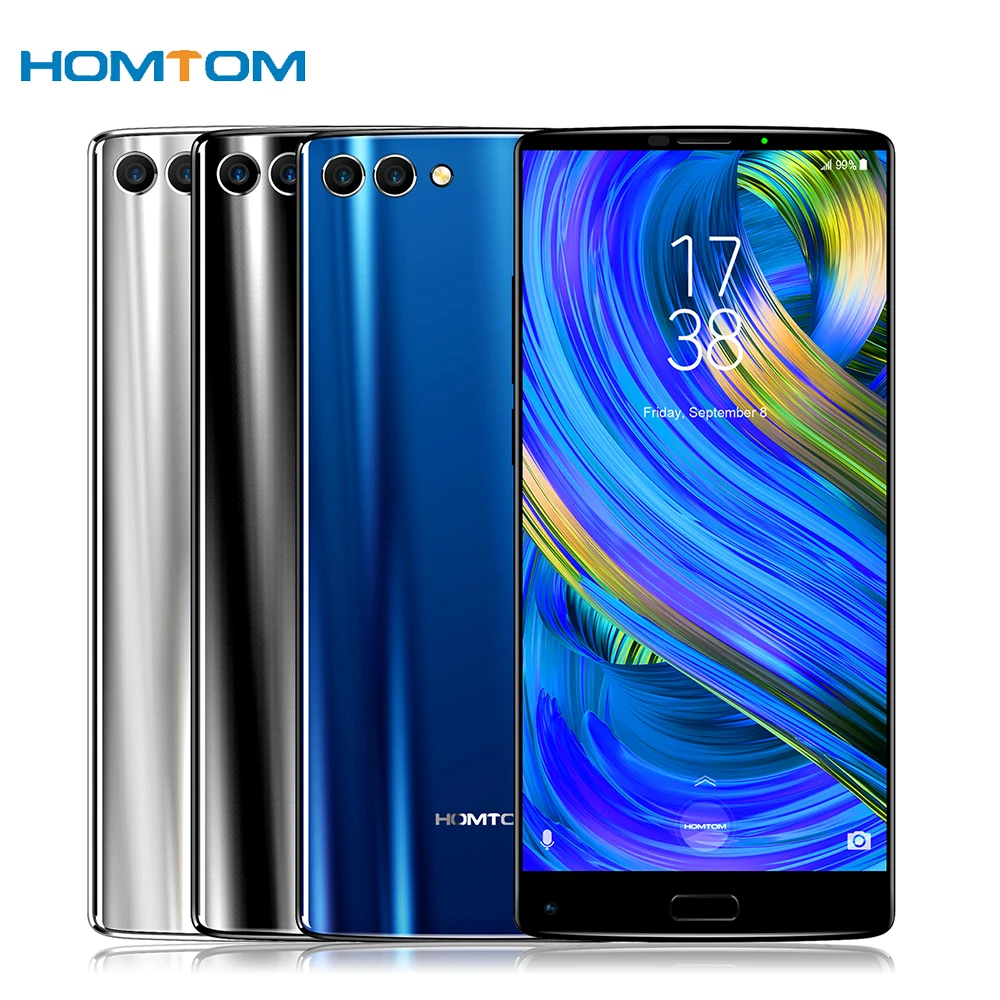 HOMTOM S9 плюс 18:9 HD + полный Дисплей 5 99 дюймов Tri bezelless телефона 4G RAM 64g ROM mt6750t восемь
