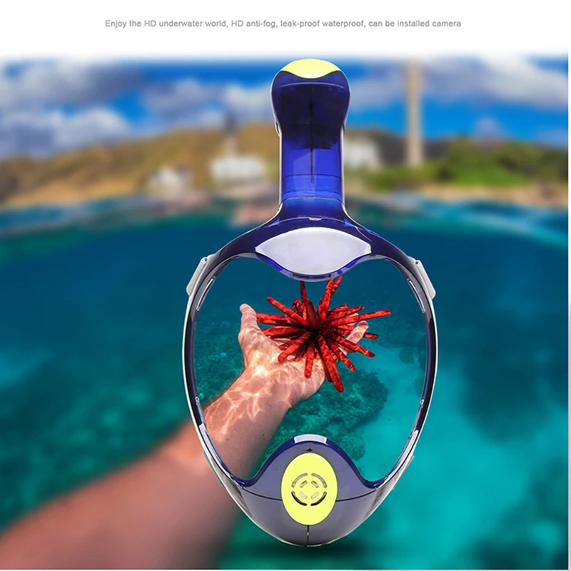 

Newest 2018 Full Face Diving Mask Snorkeling Big View Underwater Swimming Train Scuba Mergulho Snorkeling Mask For Gopro Camera