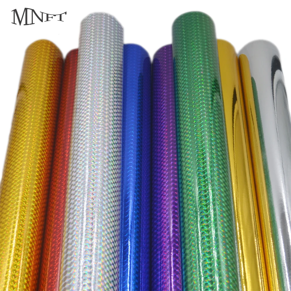 

MNFT 1 Roll 5M&10M DIY Fishing Lure Holographic Tape Reflective Lure Making Fly Tying Materail
