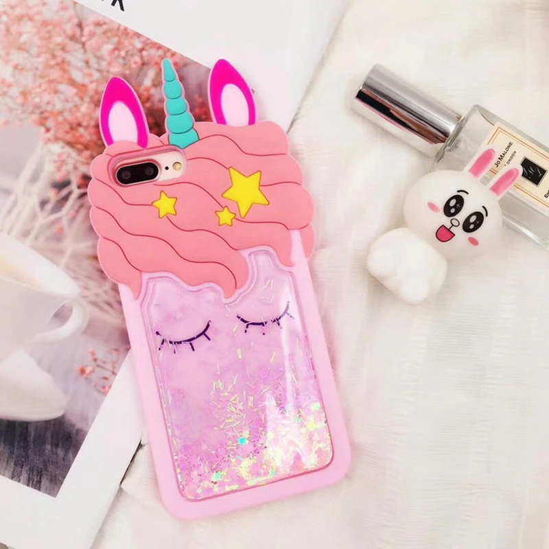 

Quicksand Unicorn Phone Cases For Samsung S9 S8 Plus Soft silicone Back Cover For Samsung Note8 S7 Edge Case Phone Shell