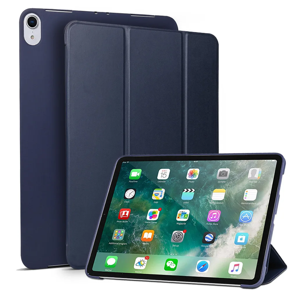 

Magnetic Smart Case for iPad Pro 11 2018 Cover luxury PU Leather Trifold Flip Stand Sleep/wake Tablet Case Cover For ipad pro 11