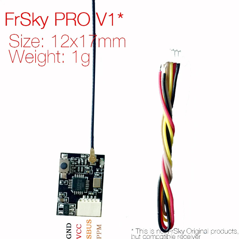 

2.4G FrSky pro D8 Mini FrSky Compatible Receiver With PWM PPM SBUS Output