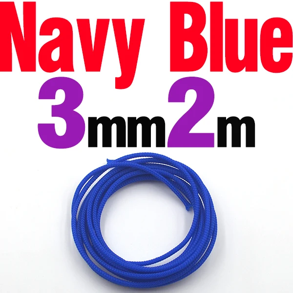 MNFT 2 метров Запасные детали для Diameter2.5/3/4 мм несколько Цвет для сильных домашних животных, сетка из полиэтилена высокой плотности плетеная проволока рыболовная оснастка Материал - Цвет: 2M Navy Blue 3mm