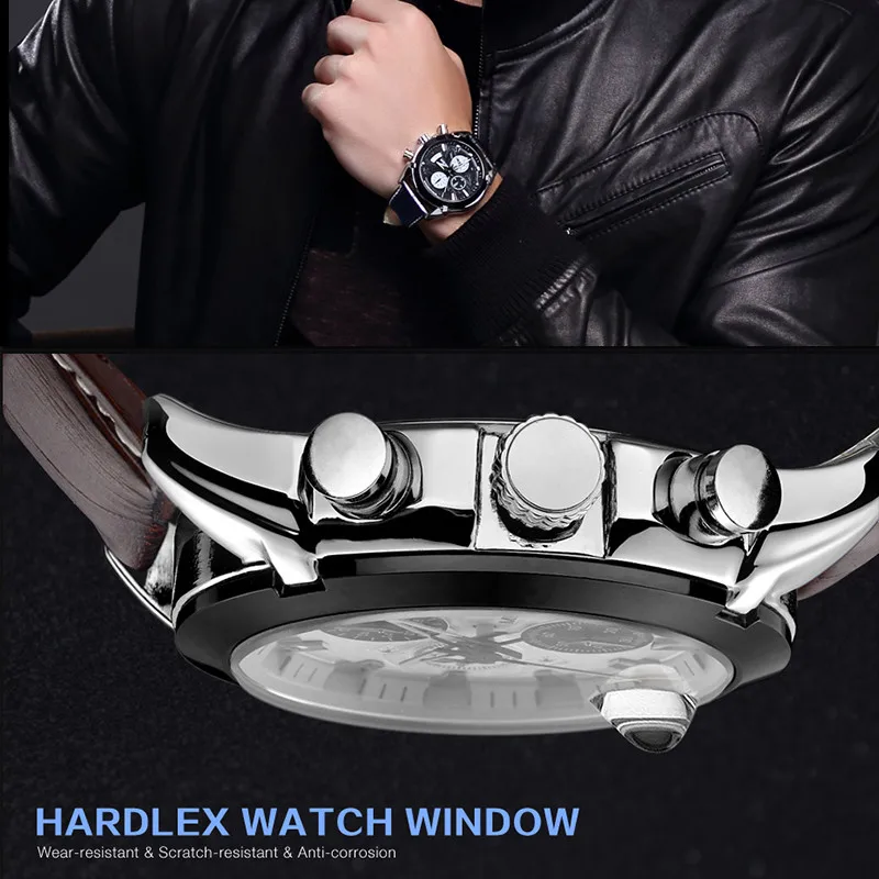 MEGIR Casual quartz leather men's watch Top brand waterproof business relogio masculino high quality reloj hombre MEGIR Casual quartz leather men's watch Top brand waterproof business relogio masculino high quality reloj hombre