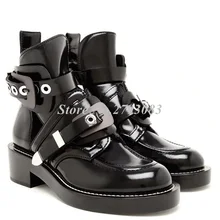 2019 Spring/Autumn Cut Out Buckle Strap Ankle Boots Metal Decoration Martens Women Shoes Motorcycle Boots Gladiator Shoe 2019 Spring/Autumn Cut Out Buckle Strap Ankle Boots Metal Decoration Martens Women Shoes Motorcycle Boots Gladiator Shoe