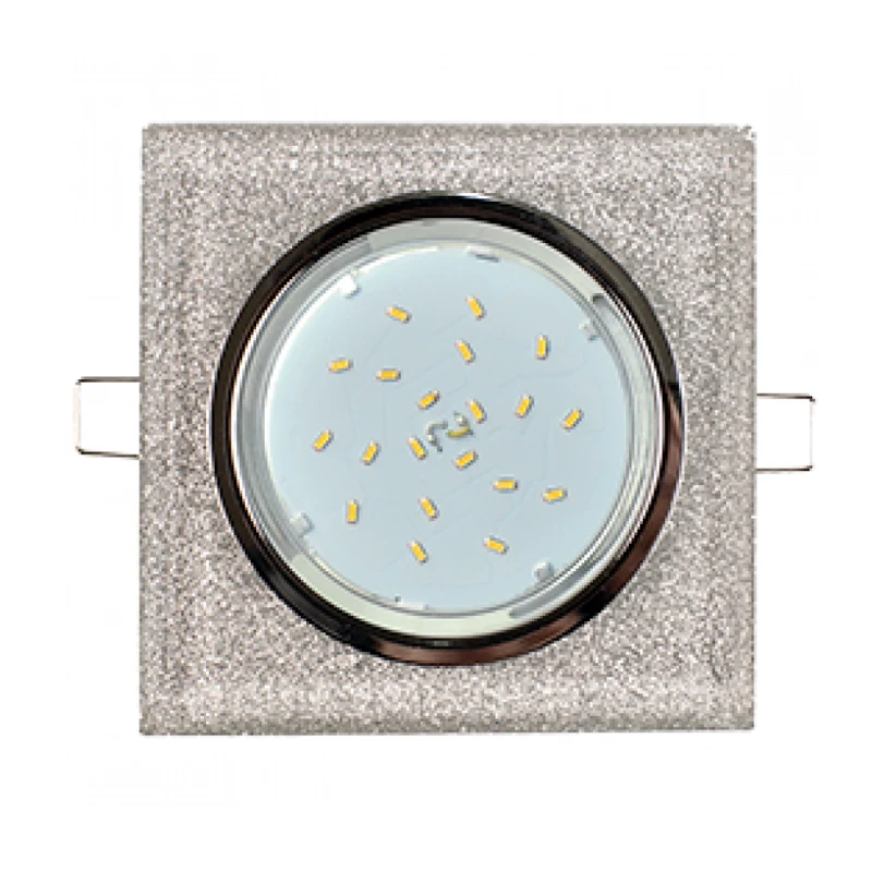 Ecola GX53 H4 5311 Glass Светильник встраиваемый для ламп Стекло Квадрат скошенный край