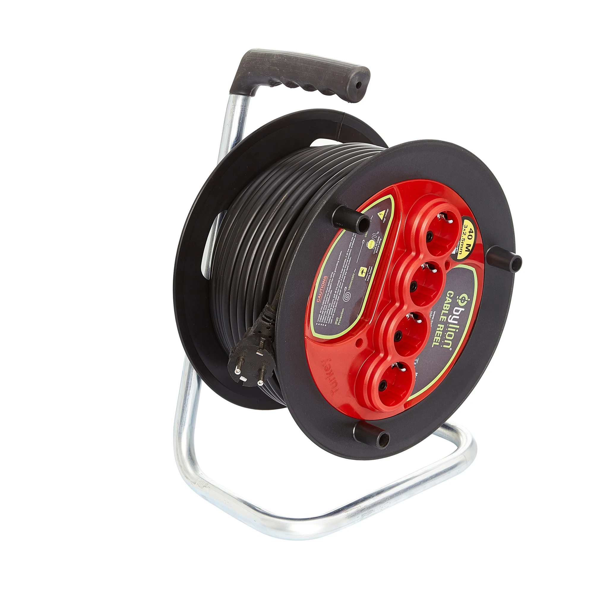 

50M 1.5mm, 4x16A sockets Germany Cable Reel, Schuko extension cord reel