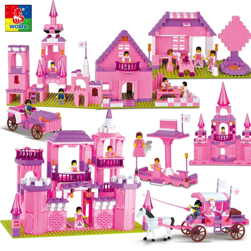 

WOMA friends series Building Blocks toys girls house Princess Castle villas castle car dolls compatible legoe