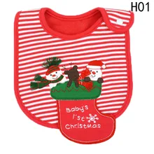 Детский нагрудник с рождественской тематикой Водонепроницаемый для маленьких девочек и мальчиков полотенце с героем мультфильма для маленьких детей ужин кормления От 0 до 2 лет детские подарочные аксессуары