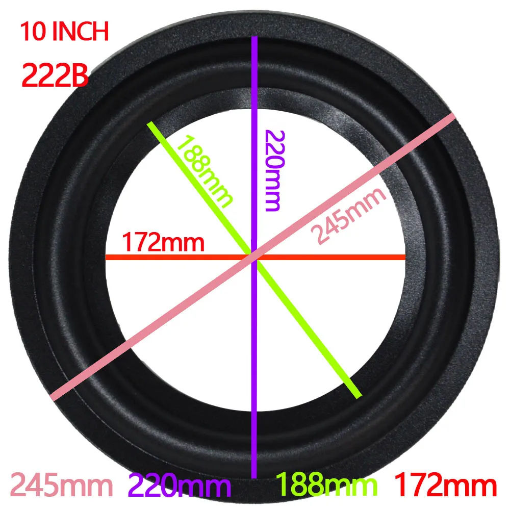 10inch 2pcs Perforated Rubber Speaker Foam Edge Surround Rings