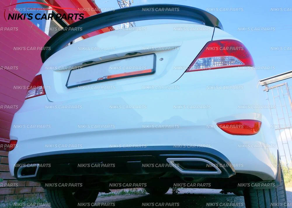 Диффузор для Hyundai Solaris 2011 2013 задний бампер ABS пластиковый корпус аэродинамическая