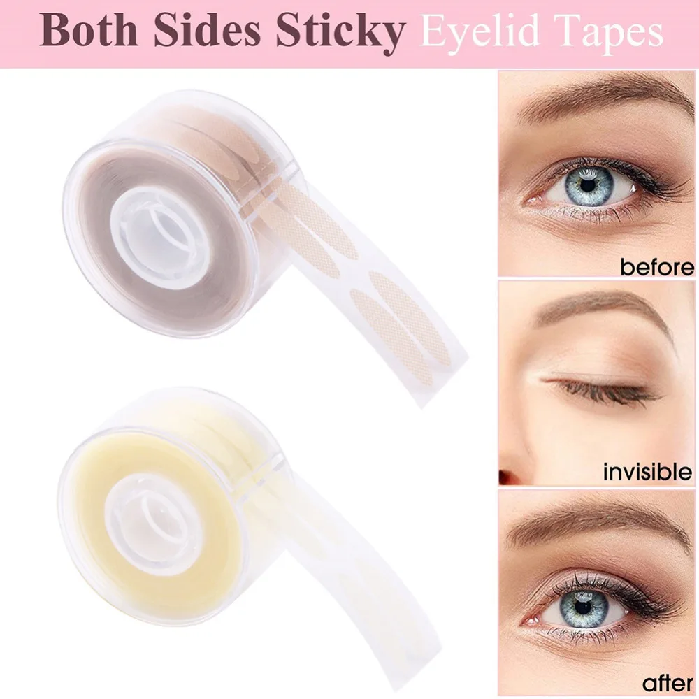 

Y&W&F 600pcs S/L Makeup Clear Beige Eyelid Stripe Big Eyes Decoration Eyelid Sticker Double Fold Eyelid Tape Drop Ship