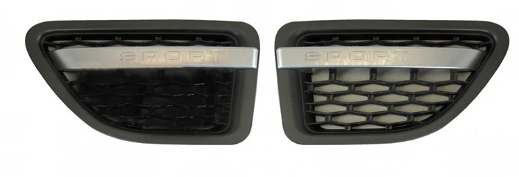 black silver black Автозапчасти, тюнинговые боковые вентиляционные отверстия, 1 пара левого и правого АБС-пластика для Land rover для Range Rover sport 2005-2009 части крыла - Цвет: black silver black